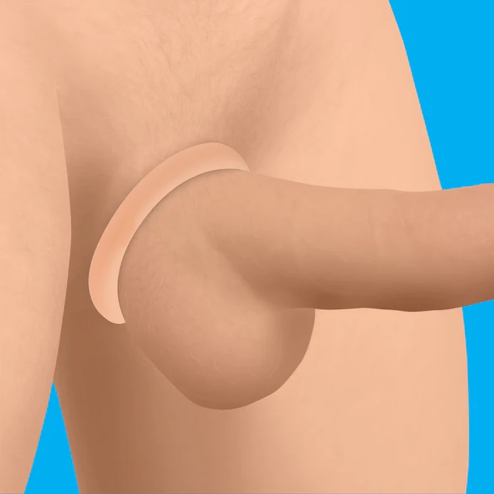 Jock Cock Ring Kit Da Trắng Silicone Mỹ Chặt Chẽ