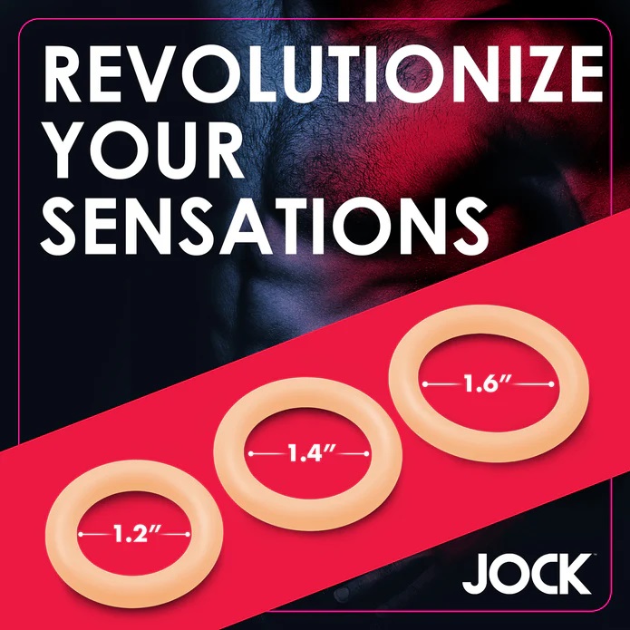 Jock Cock Ring Kit Da Trắng Silicone Mỹ Chặt Chẽ