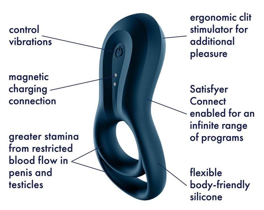 Satisfyer Epic Duo Vòng Rung Đôi Xanh Đức Bền Bỉ Mãnh Liệt