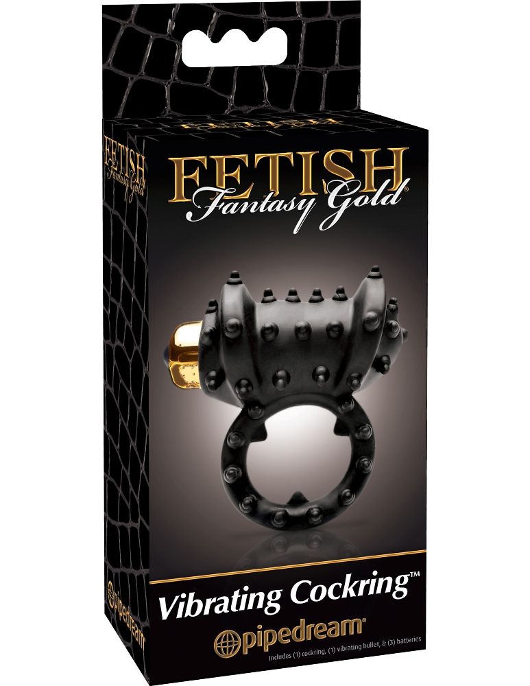 Fetish Fantasy Nhẫn Rung Đen Dương Vật Chống Nước