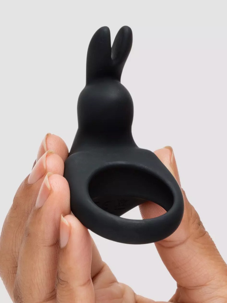 Vòng rung Happy Rabbit tai thỏ đen dương vật mạnh