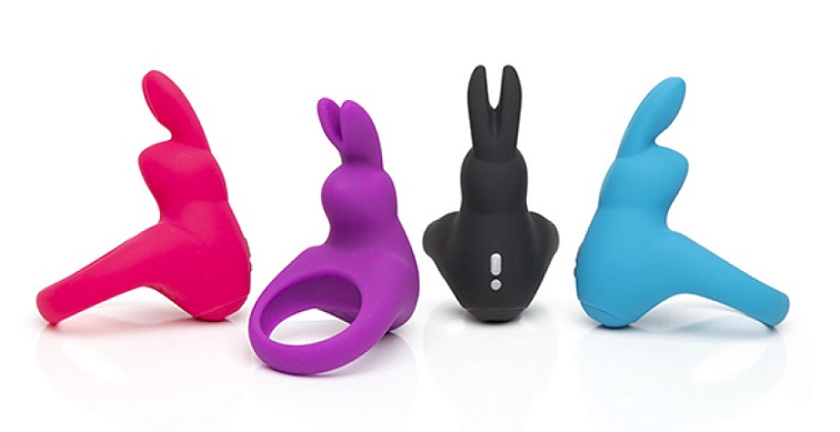 Vòng rung Happy Rabbit tai thỏ đen dương vật mạnh