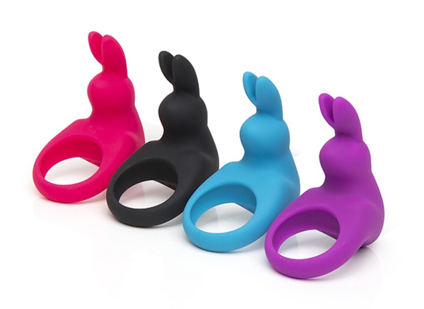 Vòng rung Happy Rabbit tai thỏ đen dương vật mạnh