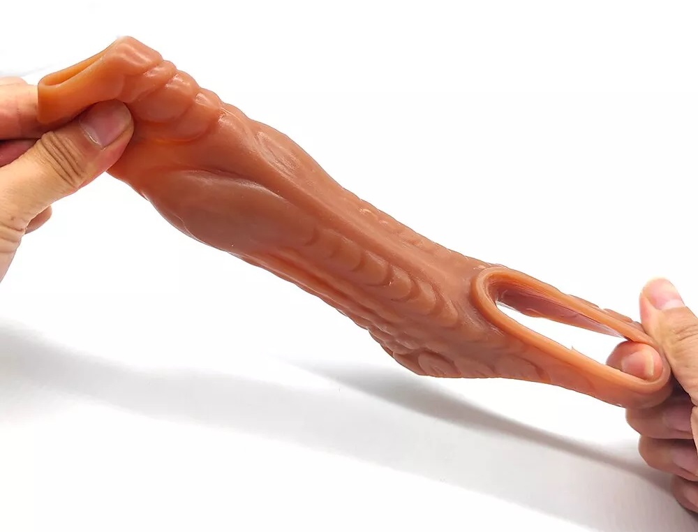 Penis Sleeve FAAK Thú Dữ Đen Trắng 13.5cm Tăng Kích