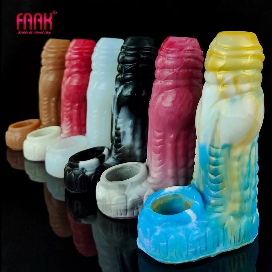 Penis Sleeve FAAK Thú Dữ Đen Trắng 13.5cm Tăng Kích