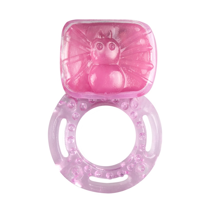 Easytoys vòng đeo dương vật rung hồng 5.5cm