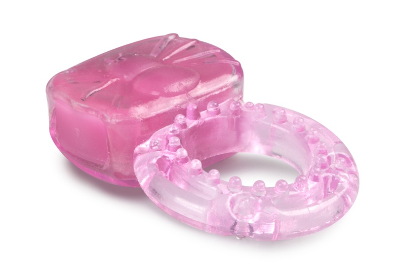Easytoys vòng đeo dương vật rung hồng 5.5cm