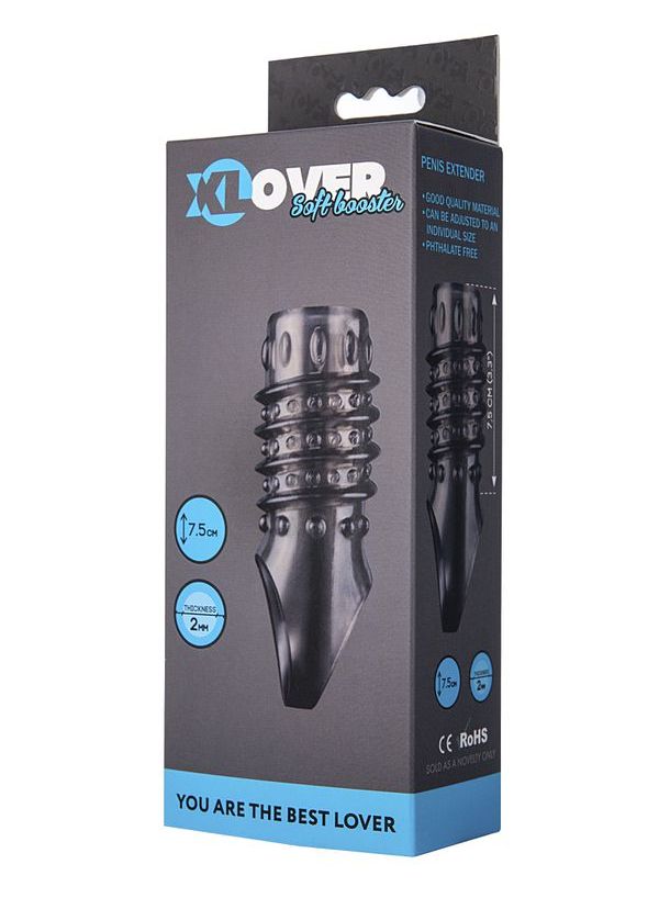 XLover Vòng Xoắn Đen 10.5cm Tăng Kích Cứng Dài