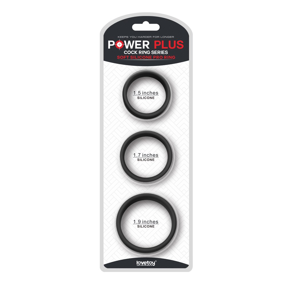 Lovetoy Power Plus Pro Cock Ring Đen Siêu Mạnh