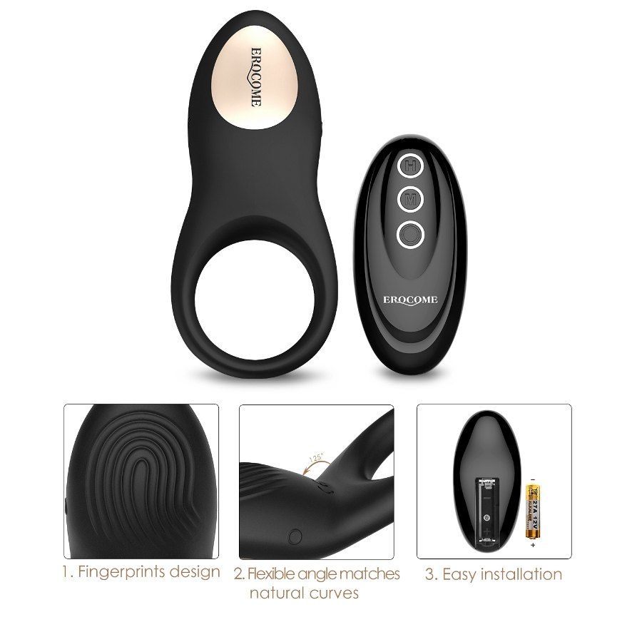 Vòng Rung Erocome Thiên Tiễn Remote Đen Bền Siêu Cảm