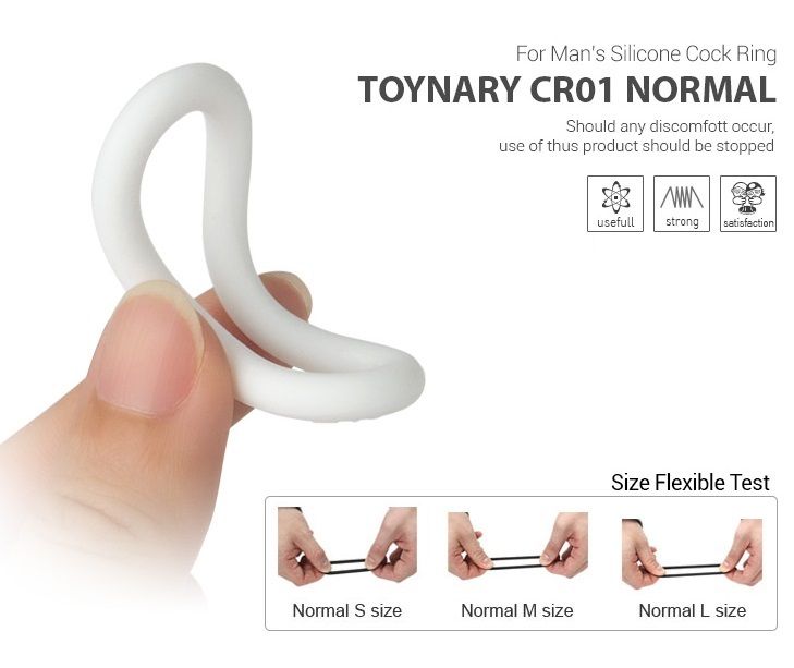 Toynary CR01 vòng dương vật trắng silicone 3 kích cỡ bền bỉ