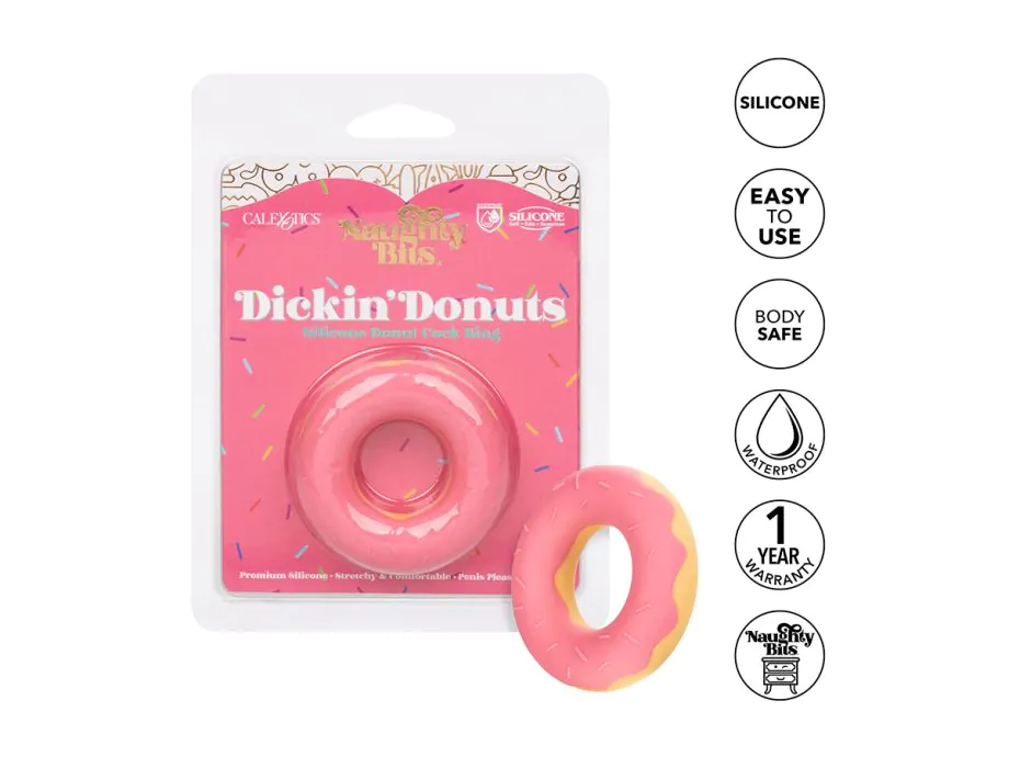 Naughty Bits Donut Cock Ring Hồng Silicone Siêu Chặt