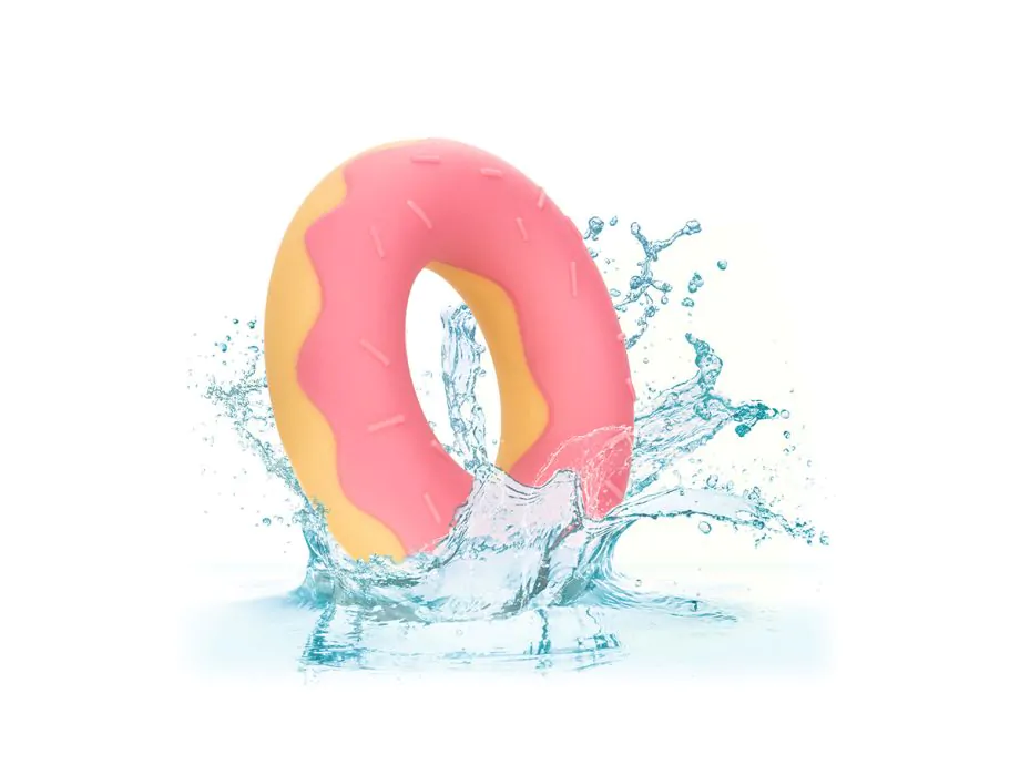 Naughty Bits Donut Cock Ring Hồng Silicone Siêu Chặt