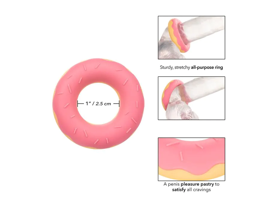 Naughty Bits Donut Cock Ring Hồng Silicone Siêu Chặt