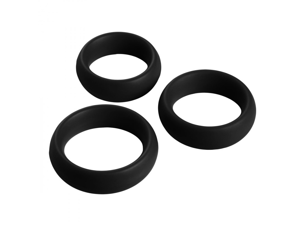 Trinity Vibes 3 Nhẫn Silicone Đen Tăng Cứng Như Sao
