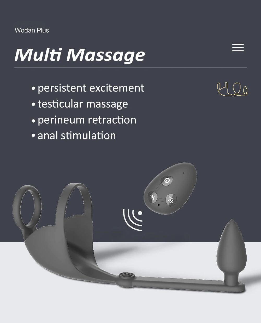 NV Wodan Plus Massage Nam Rung Từ Xa Siêu Đỉnh