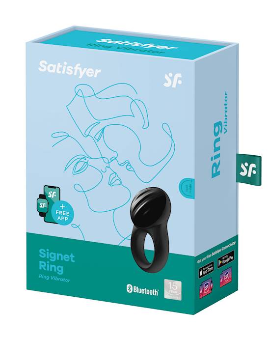 Signet Satisfyer Vòng Rung App Ribbed Tăng Cứng