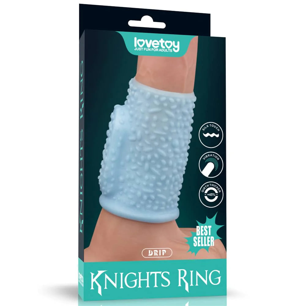 Knights Ring Xanh Vòng Đeo Rung Giữ Cứng Lâu Siêu Thịt