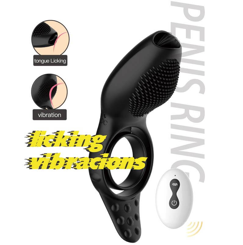 Secwell Cock Ring Liếm Remote Rung Đa Chế Độ