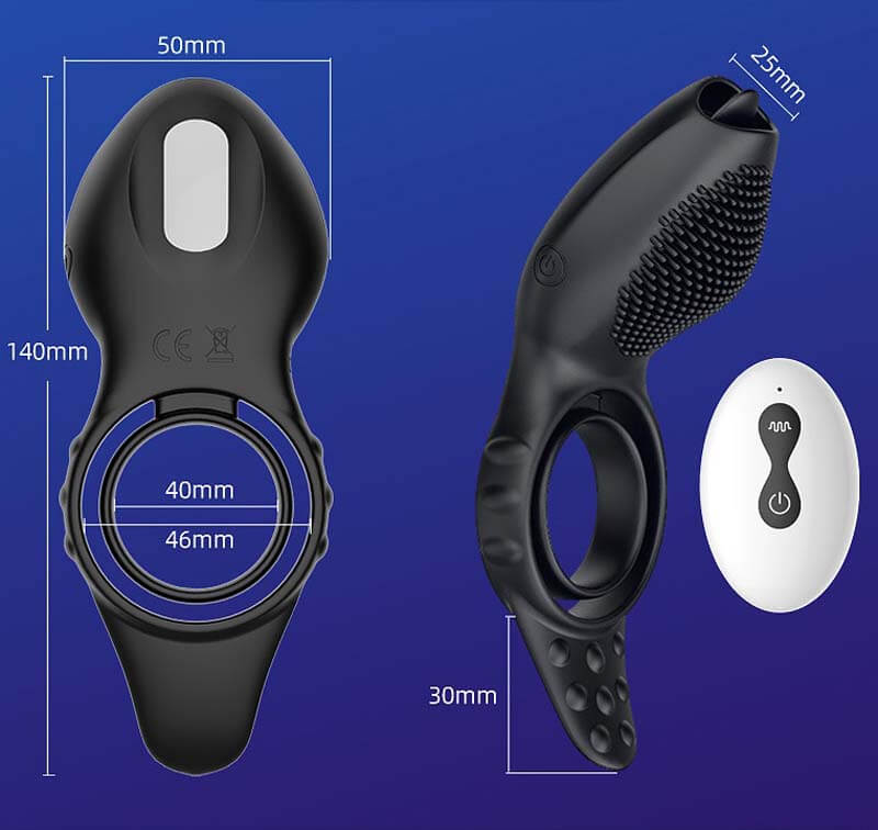 Secwell Cock Ring Liếm Remote Rung Đa Chế Độ