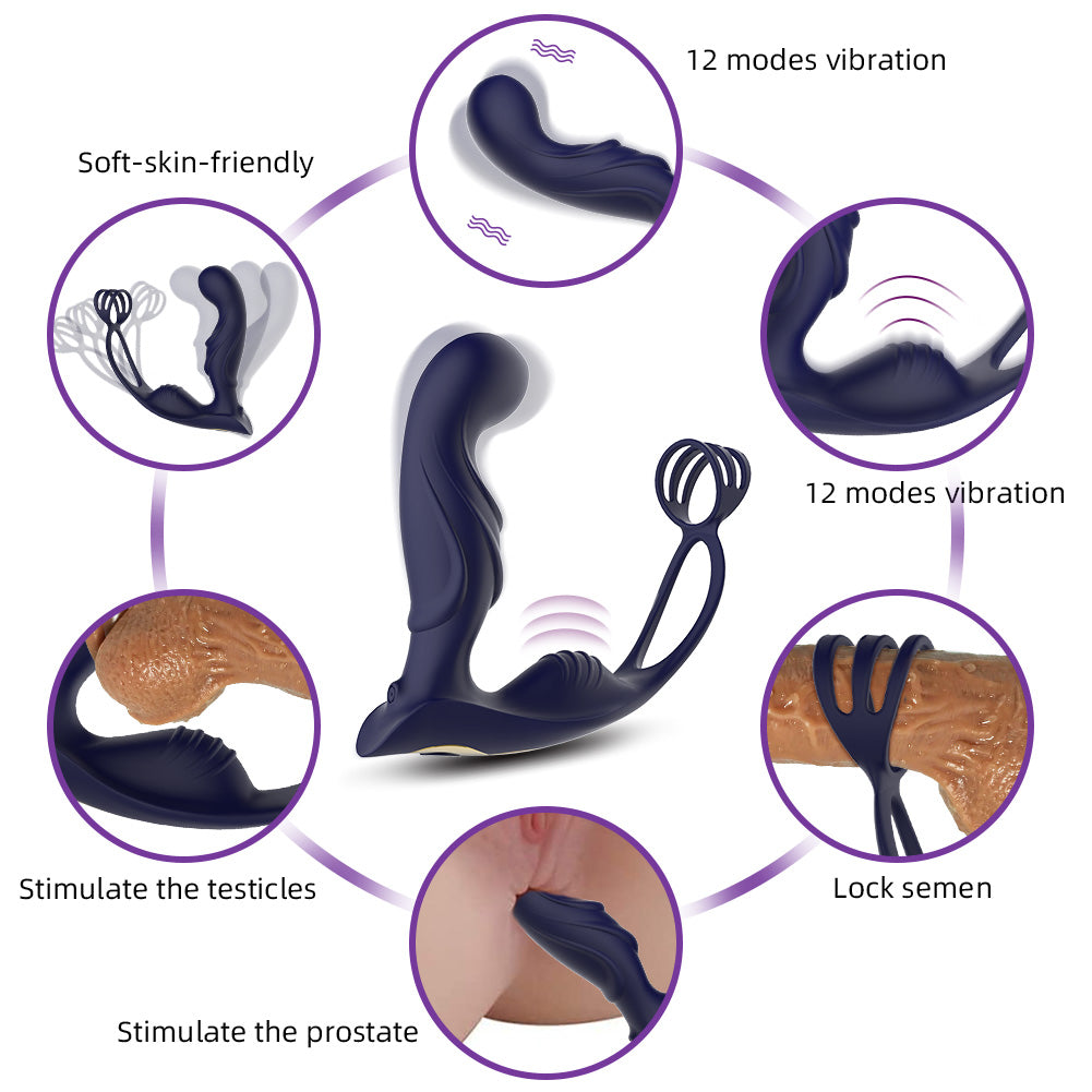 CHIQING I Prostate Plug Rung Remote Massage Thoải Mái