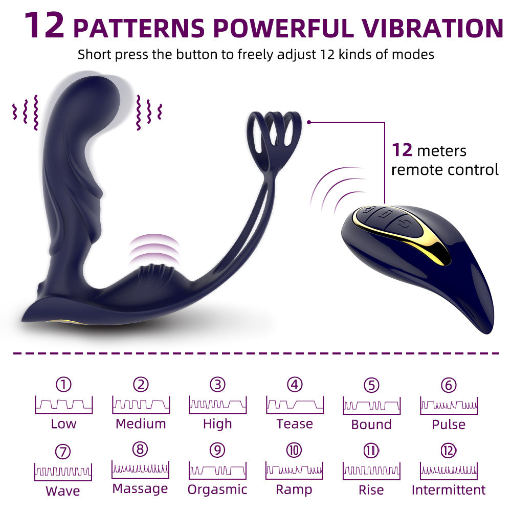CHIQING I Prostate Plug Rung Remote Massage Thoải Mái