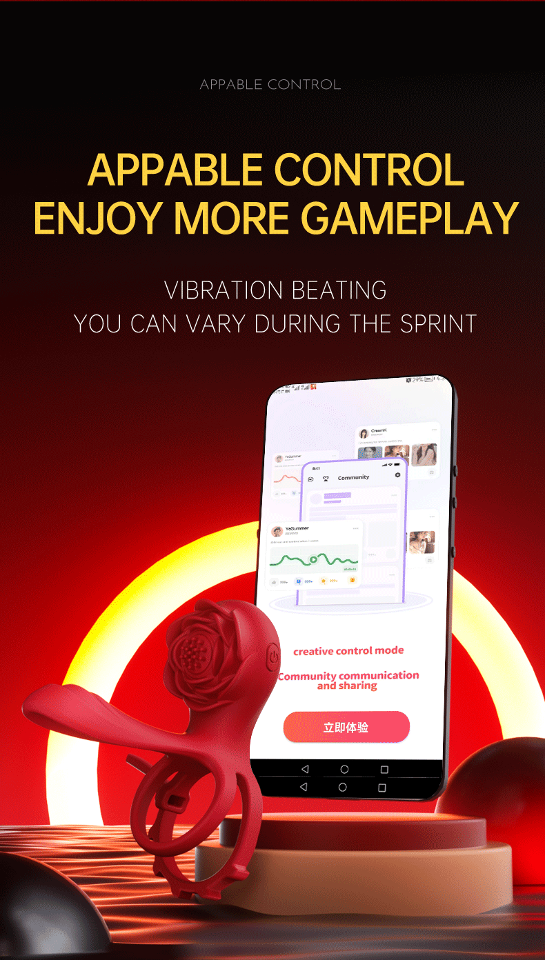 Rose Lock Ring Dao Động App Cặp Đôi 2024 Đỉnh Cao
