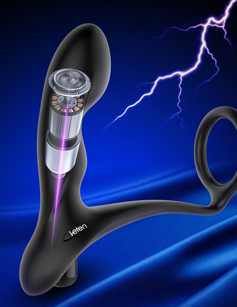 Leten plug tiền liệt mềm nhẫn gà rung mạnh