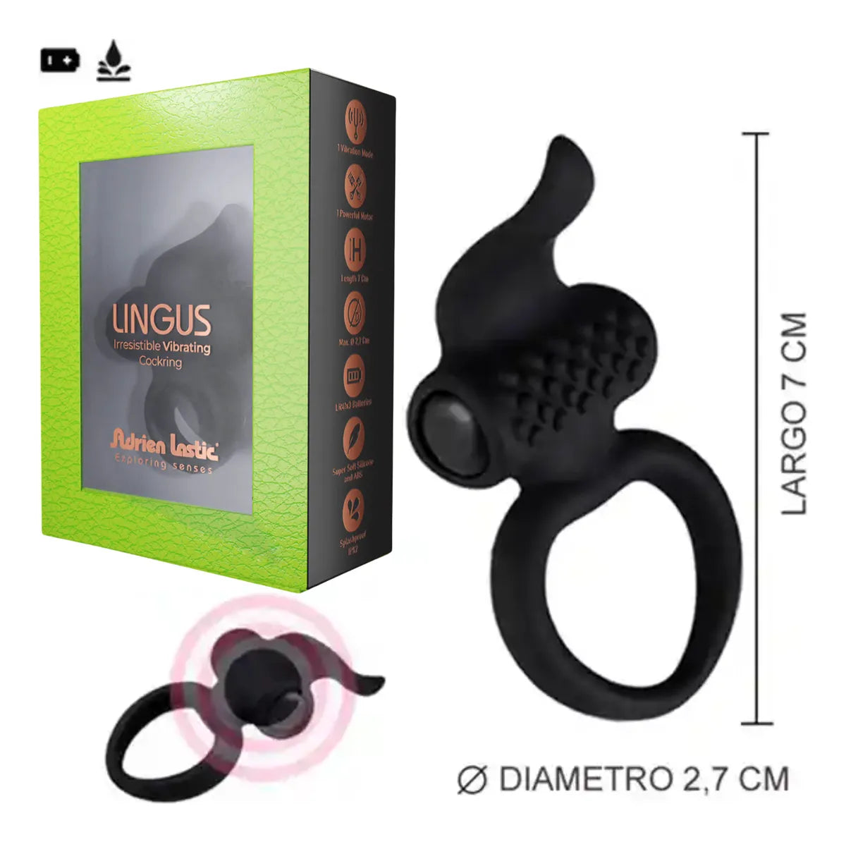 Adrien Lastic Lingus Vòng Rung Cặc Đen Cực Phê Cặp Đôi