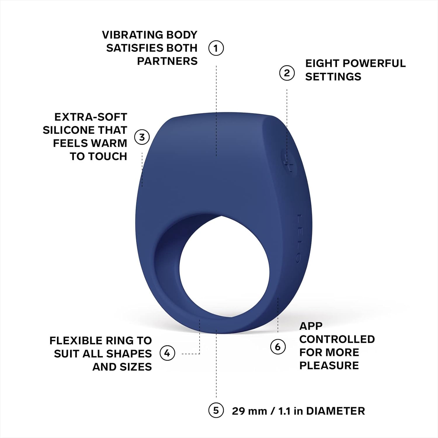 LELO TOR 3 vòng rung app couple cực sướng mạnh