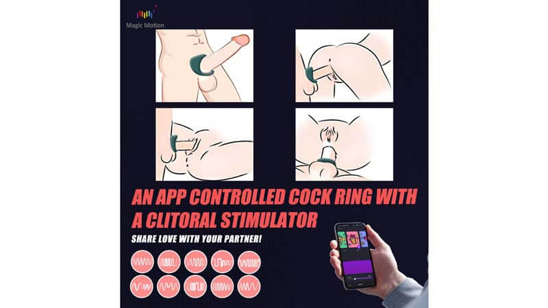 Magic Motion Dante II Vòng Rung APP Xa Cứng Lâu Đỉnh Cao