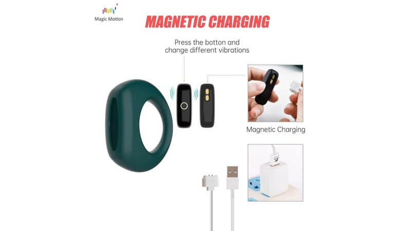 Magic Motion Dante II Vòng Rung APP Xa Cứng Lâu Đỉnh Cao