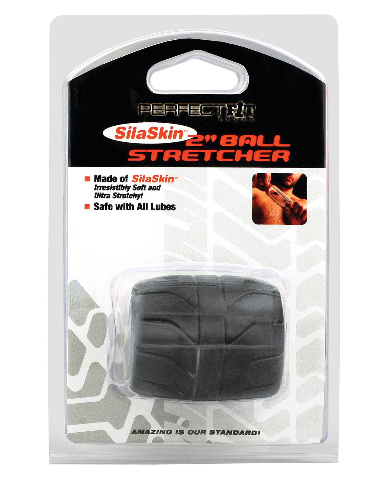 Perfect Fit ball stretcher đen silicone kéo nhẹ beginner sướng kéo dài 