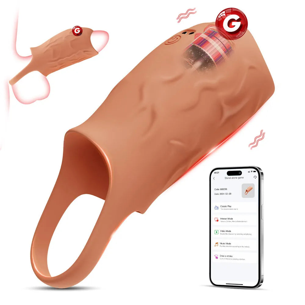 Vòng Đeo Dương Vật Rung Kéo Dài Siêu Mạnh Silicone 