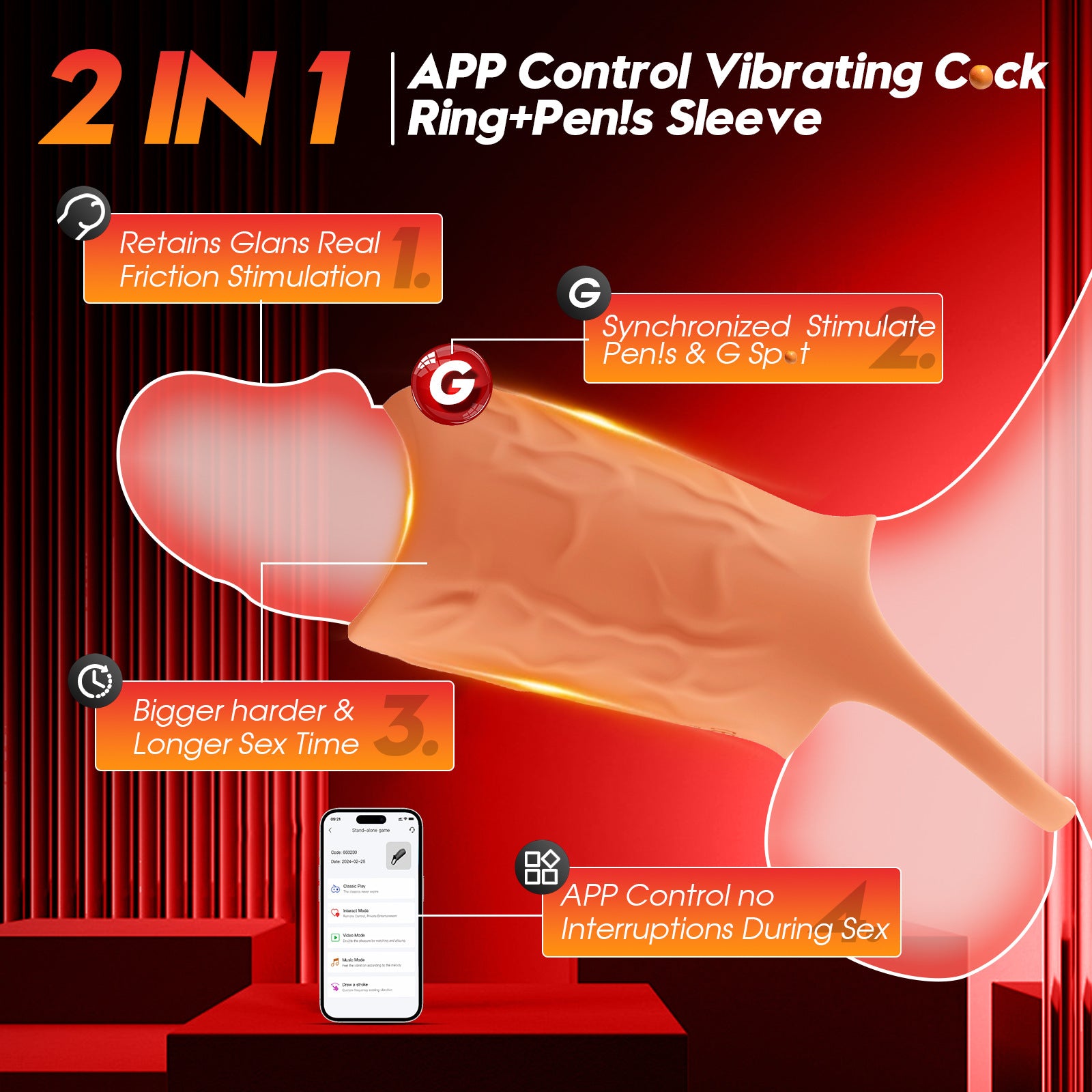 Vòng Rung Penis Silicone Siêu Mạnh Kéo Dài Lâu