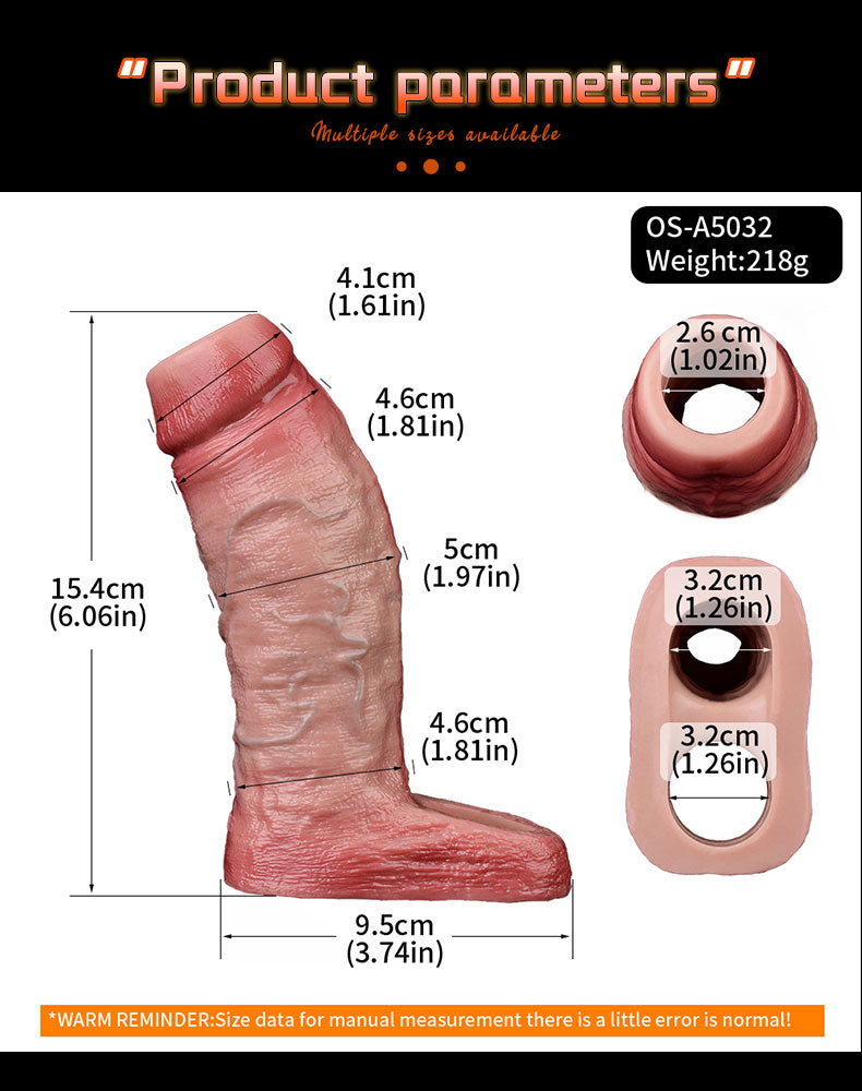 FAAK5036 Cock Sleeve 7Inch Da Kéo Dài Tăng Lớn