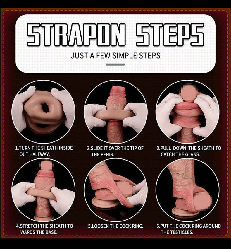 FAAK5036 Cock Sleeve 7Inch Da Kéo Dài Tăng Lớn