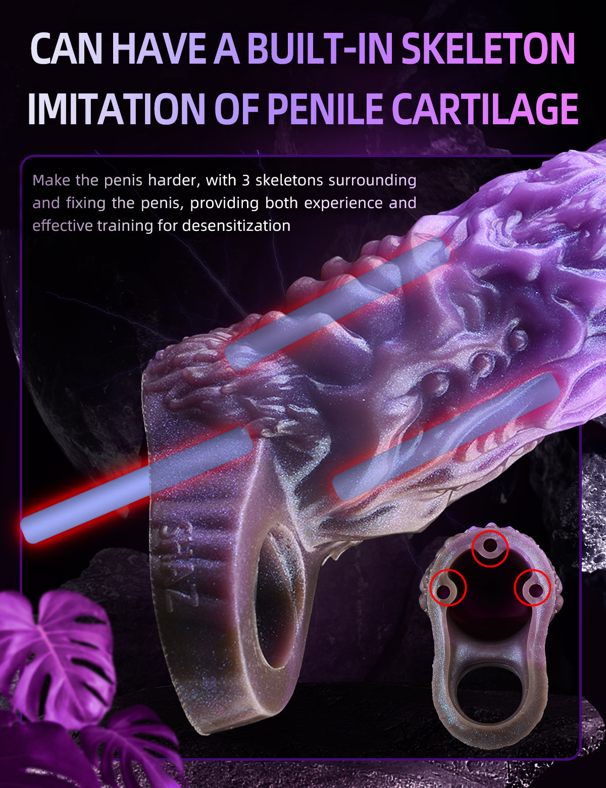 Bọc Xúc Tu Silicone FAAK To Dài Kích Thích Điên Cuồng