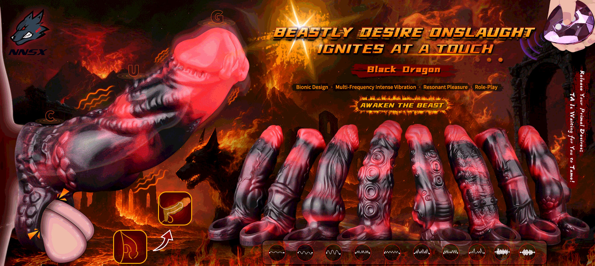 FAAK Sleeve Cockring Rung Remote Đa Kích Cỡ