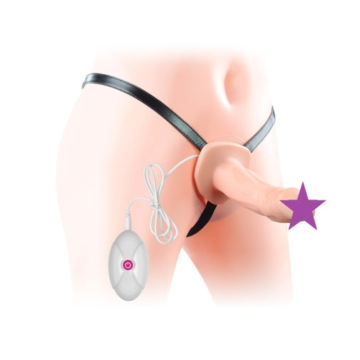 6.5” Vibration Hollow Strap-on Unisex Siêu Linh Hoạt 