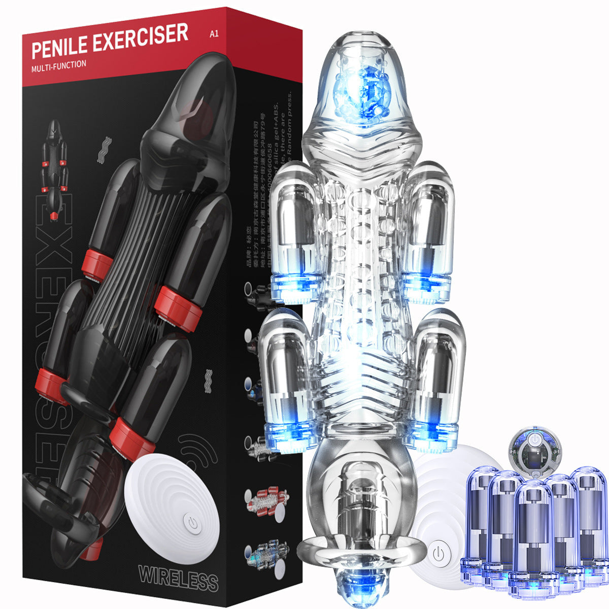 Penis Trainer 6 Rung Tăng Kích Thước Chậm Xuất Tinh Nam 