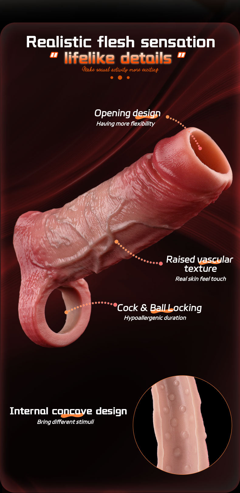 FAAK 5027 Sleeve Mở Đầu Thật Tăng Chu Vi Tự Nhiên! FAAK 5027 Sleeve Mở Đầu Thật Tăng Chu Vi Tự Nhiên!