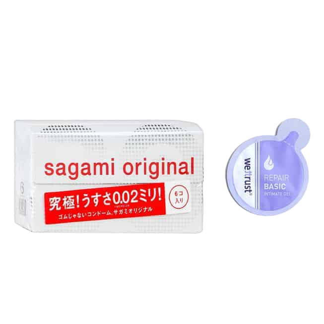  Mua Sagami 0.02 Poly 6 Viên + Dầu Siêu Mỏng Nhật Bản  cao cấp 