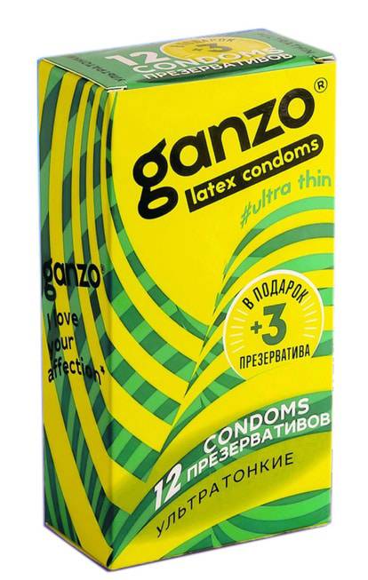 Ganzo Ultra Thin Bao Cao 15s 12+3 Cao Su Mỏng Siêu Tự Nhiên 