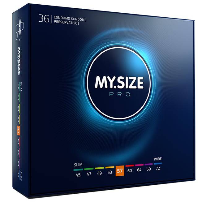 MY.SIZE PRO 57 Siêu Mỏng 36 Cái Latex Vừa Vặn 