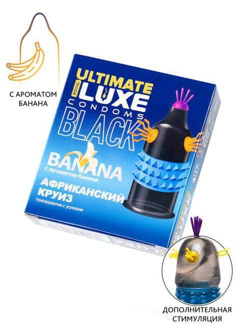 Luxe Black Ultimate Bao Cao Su Đen Kích Thích Chuối Siêu Mạnh 