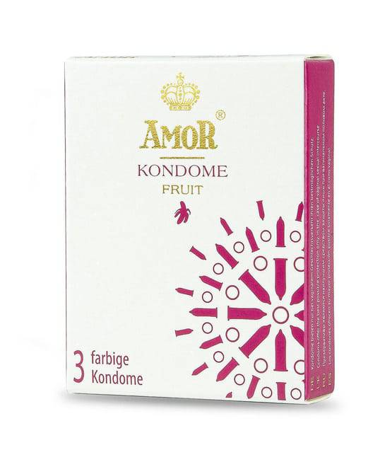 Amor Fruit Condom 3pcs Fruit Color Ngọt Vui 