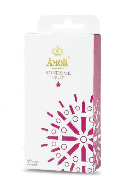 Amor Fruit bao cao su 15 cái trái cây màu sắc mỏng thơm 