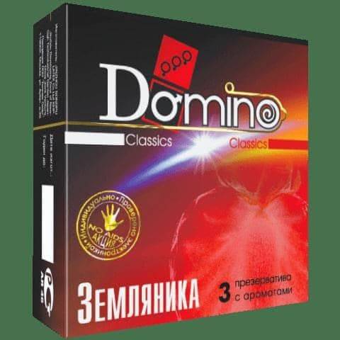 Domino Classic Bao Cao Su Dâu 3 Viên Siêu Mỏng 