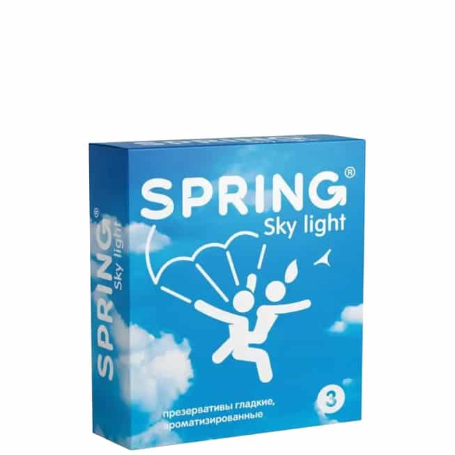 Spring Sky Light Siêu mỏng Vanilla 3 cái An toàn 